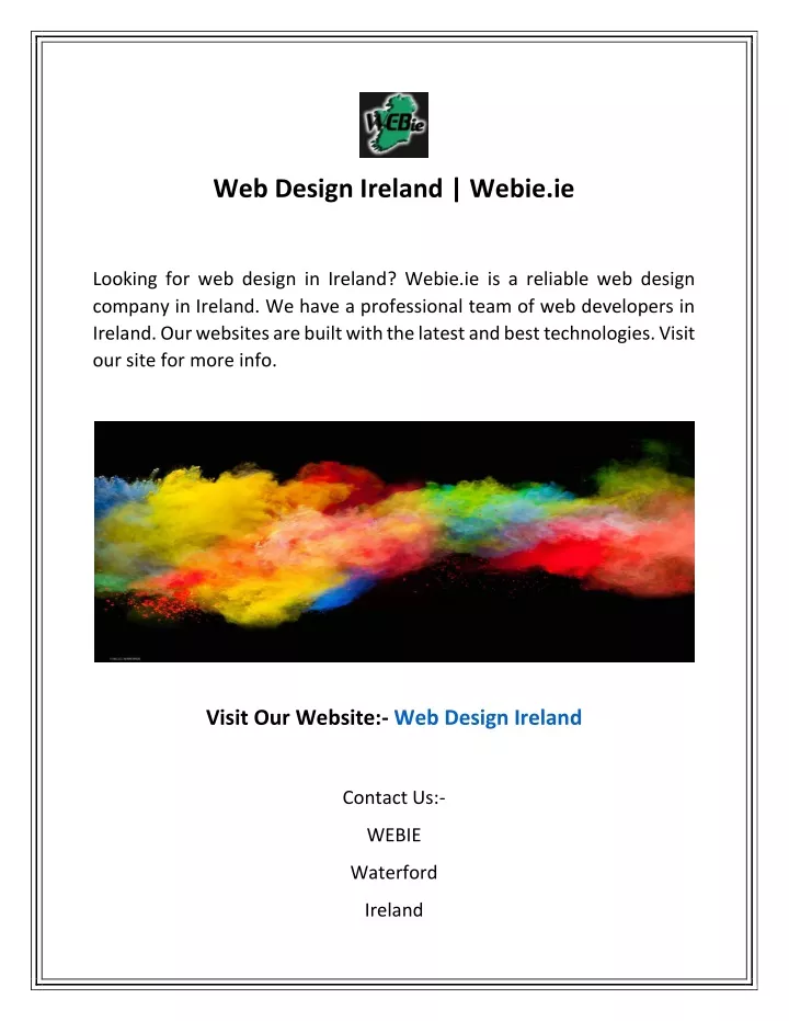 web design ireland webie ie