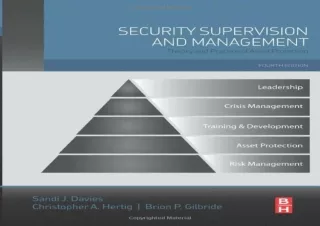 [DOWNLOAD PDF] Security Supervision and Management: Theory and Practice of Asset
