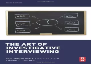 download The Art of Investigative Interviewing full