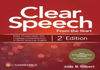 (PDF BOOK) Clear Speech from the Start Student's Book with Integrated Digital Le