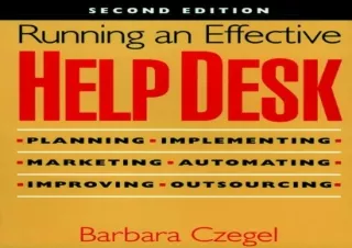(PDF BOOK) Running an Effective Help Desk, 2nd Edition ipad
