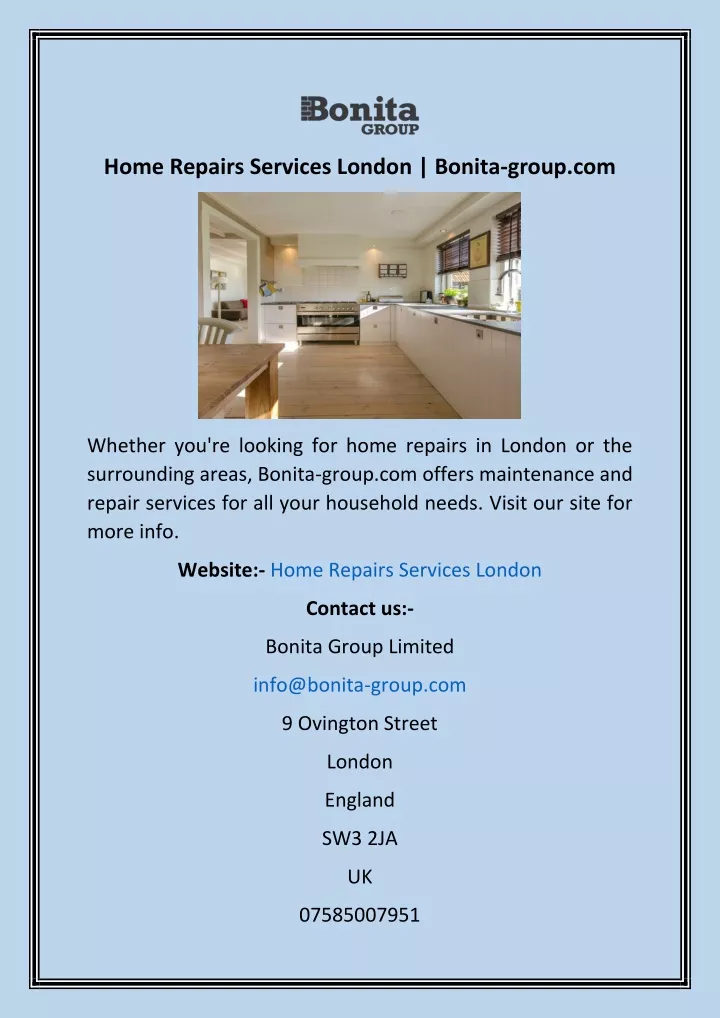 home repairs services london bonita group com