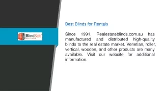 Best Blinds for Rentals Realestateblinds.com.au