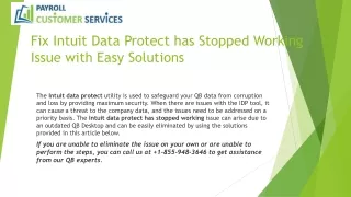 Fix Intuit Data Protect has Stopped Working Issue with Easy Solutions