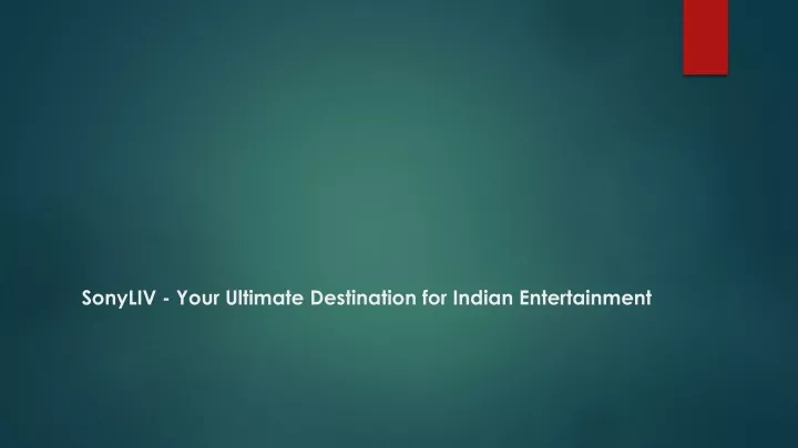 sonyliv your ultimate destination for indian entertainment