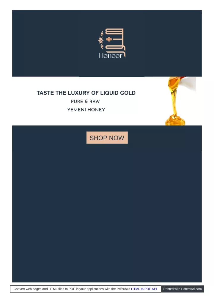 taste the luxury of liquid gold