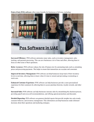 point of sale pos software offers many benefits