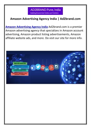 Amazon Advertising Agency India | Ad2brand.com