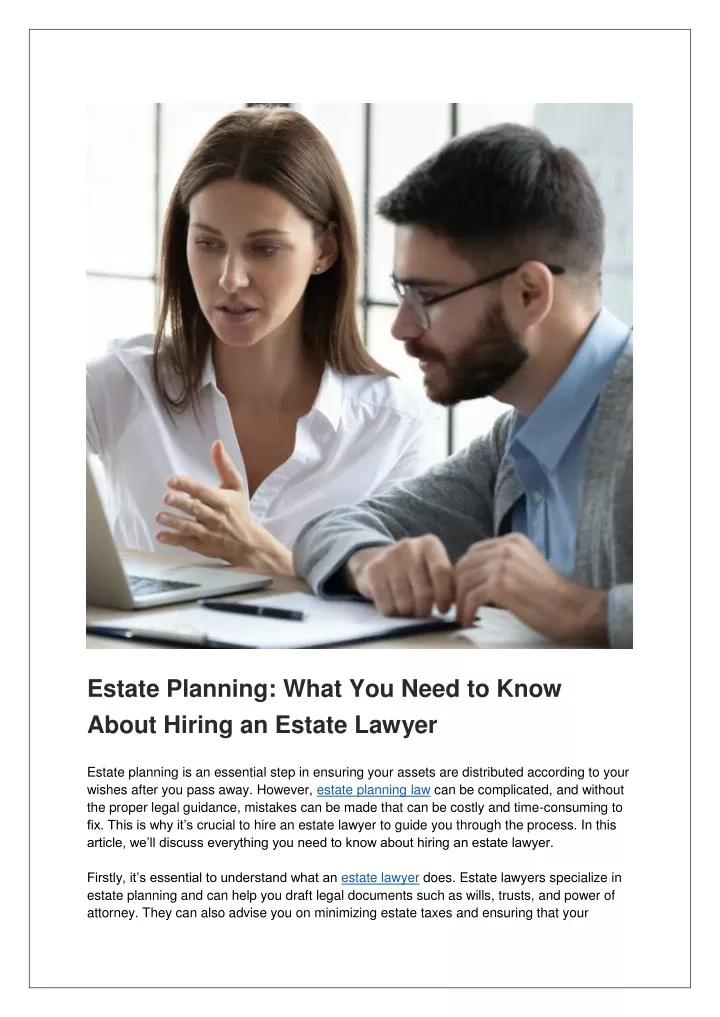 estate planning what you need to know about