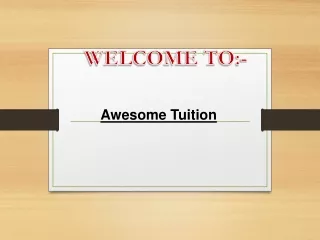welcome to