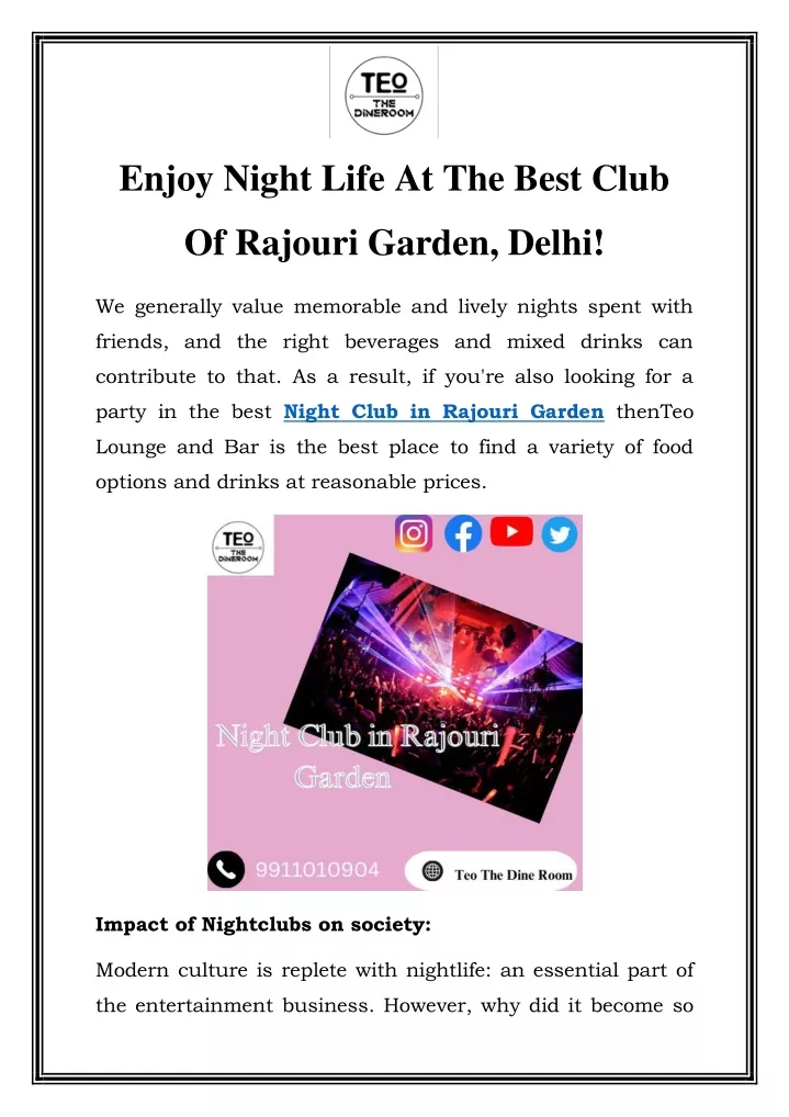 enjoy night life at the best club