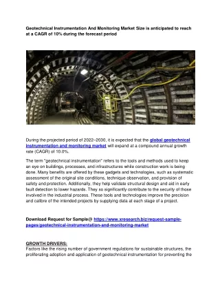 geotechnical instrumentation and monitoring