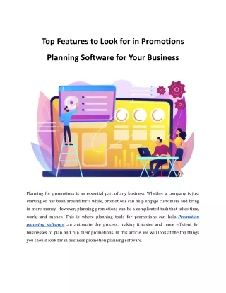 top features to look for in promotions