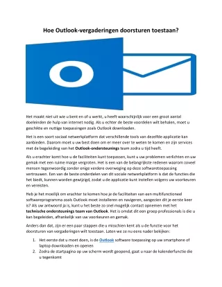 Hoe Outlook-vergaderingen doorsturen toestaan