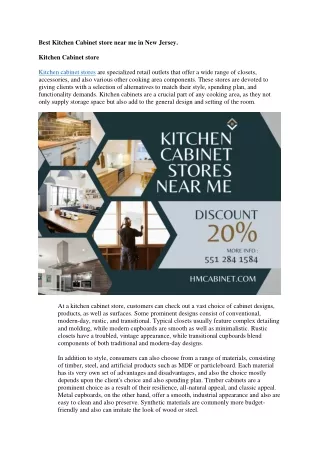 Kitchen Cabinet store