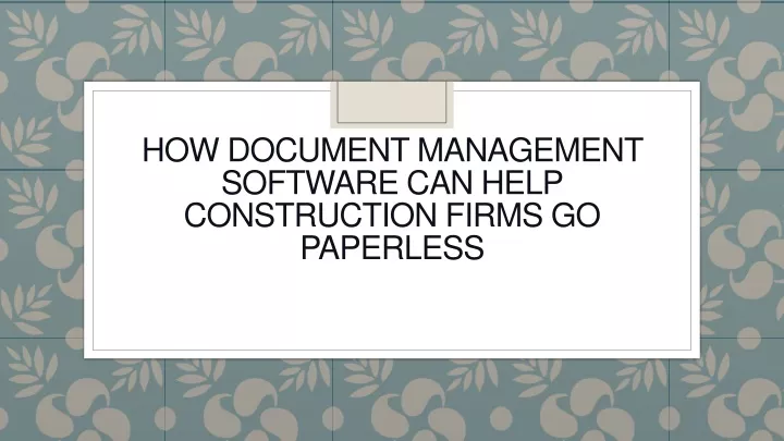 how document management software can help