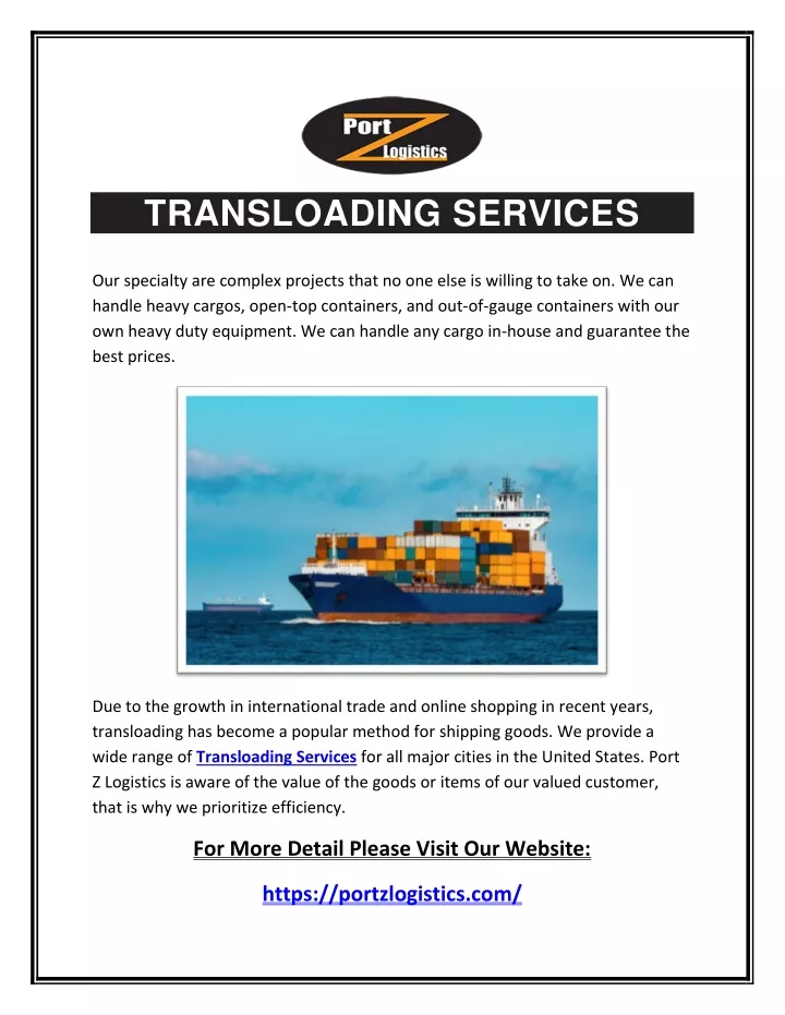 transloading services