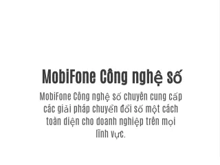 MobiFone Công nghệ số