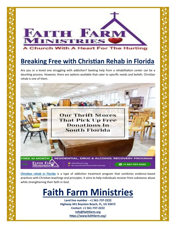 breaking free with christian rehab in florida