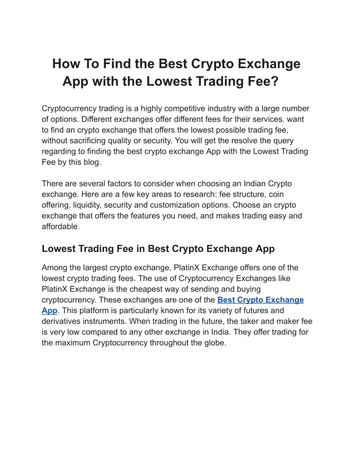 how to find the best crypto exchange app with