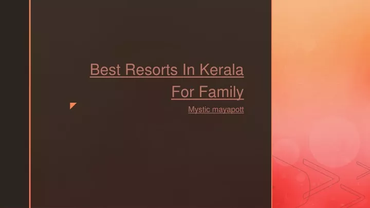 best resorts in kerala