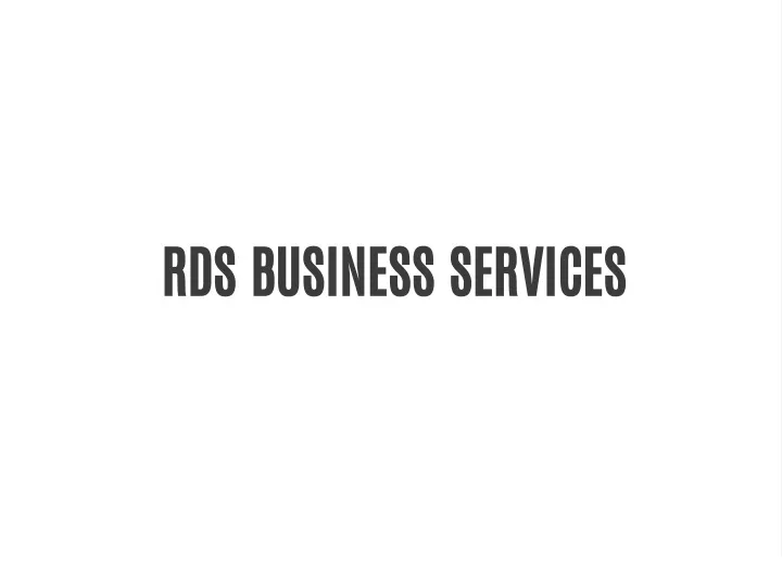 rds business services