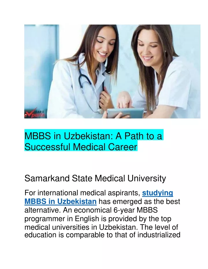 mbbs i n uz b e k i s t a n a path to a