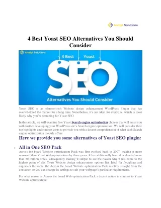 4 best yoast seo alternatives you should consider