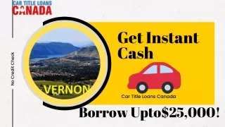 Car Title Loans Vernon  Same Day Approval  No Credit Check