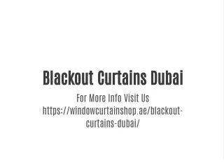 Blackout Curtains Dubai