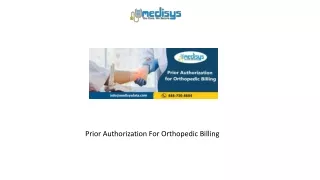 prior authorization for orthopedic billing