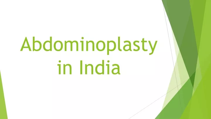 abdominoplasty in india