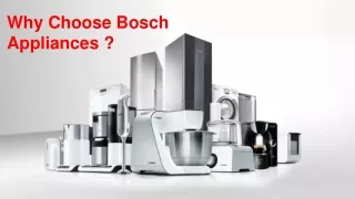 Why Choose Bosch Appliances _