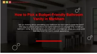 Affordable Bathroom Vanities for Sale for Your Markham Home