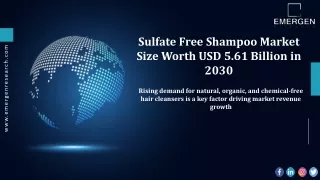 sulfate free shampoo market size worth