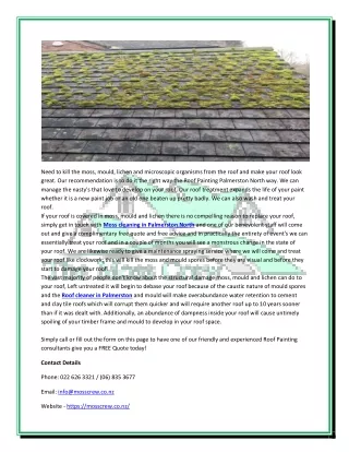 need to kill the moss mould lichen