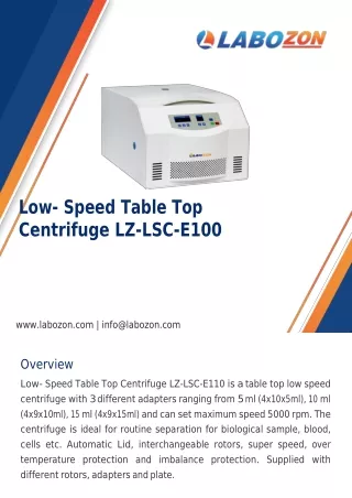 Low--Speed-Table-Top-Centrifuge