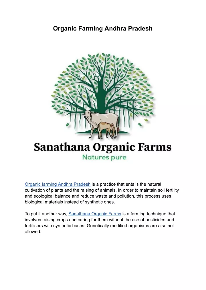 organic farming andhra pradesh