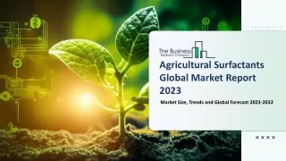 Agricultural Surfactants Market Overview 2023-2032 – Market Growth Analysis, Tre