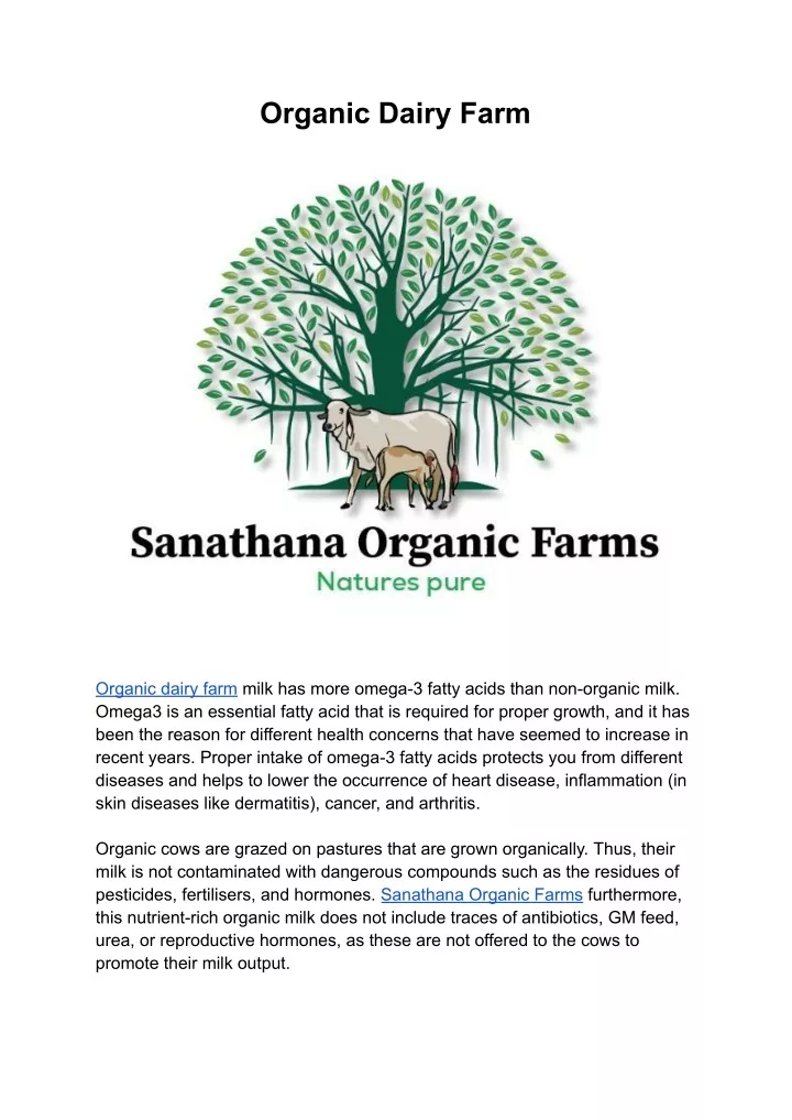 organic dairy farm