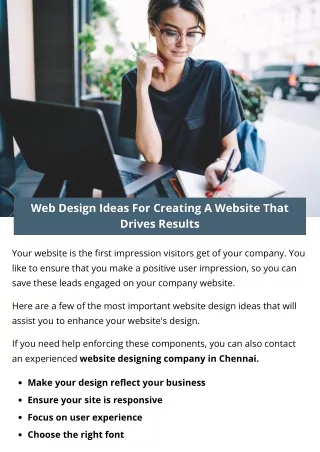 web design ideas for creating a website that