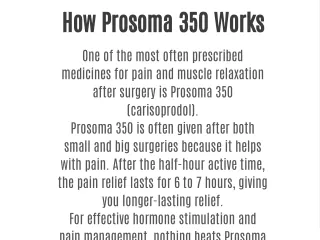 How Prosoma 350 Works