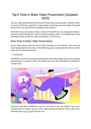 top 6 tools to make video presentation updated