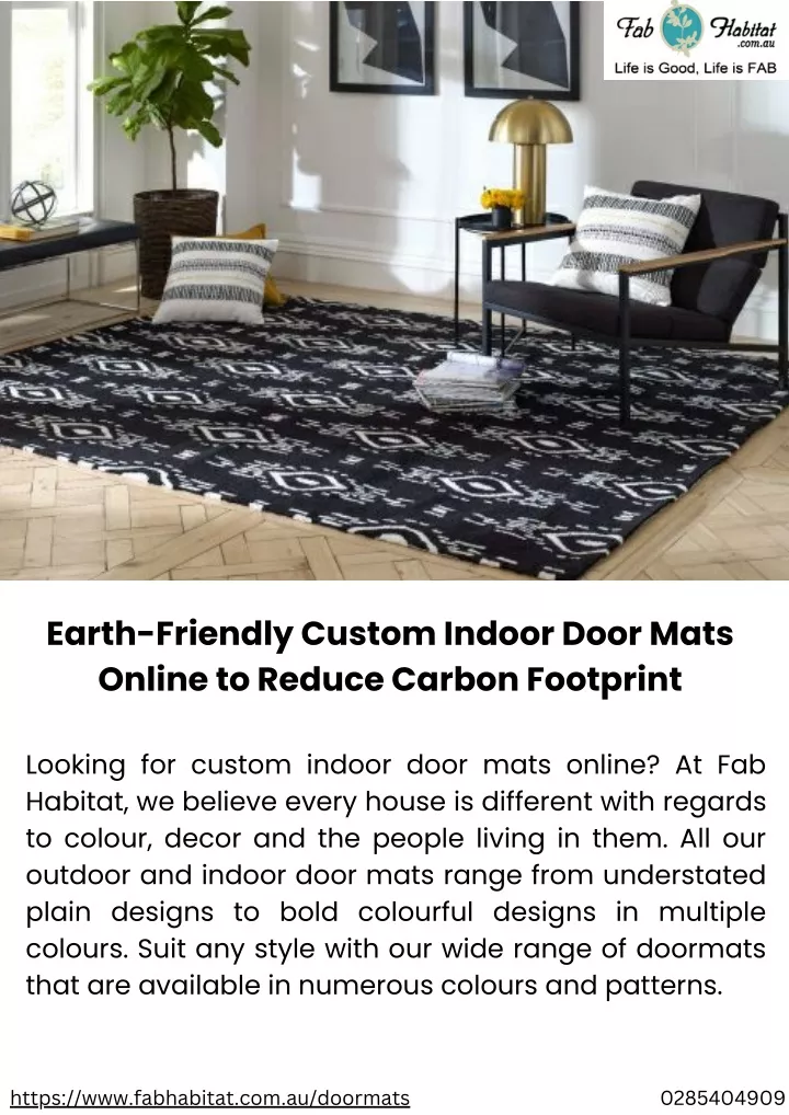 earth friendly custom indoor door mats online