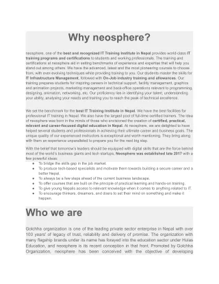 why neosphere