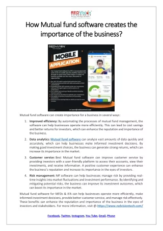 how mutual fund software creates the how mutual