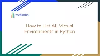 How to List All Virtual Environments in Python