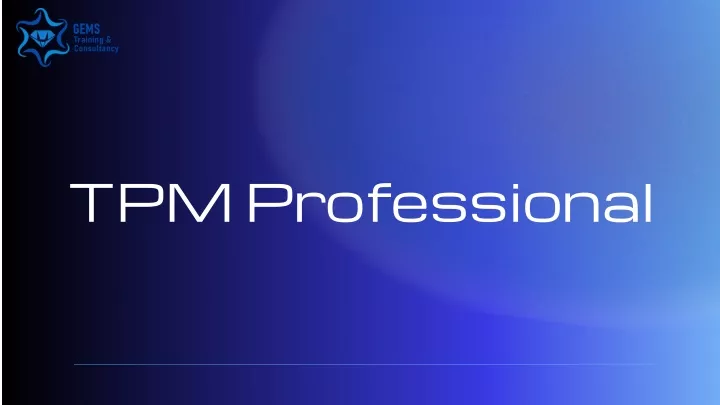 tpm professional