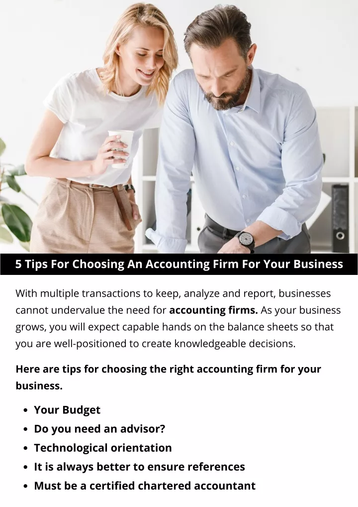 5 tips for choosing an accounting firm for your