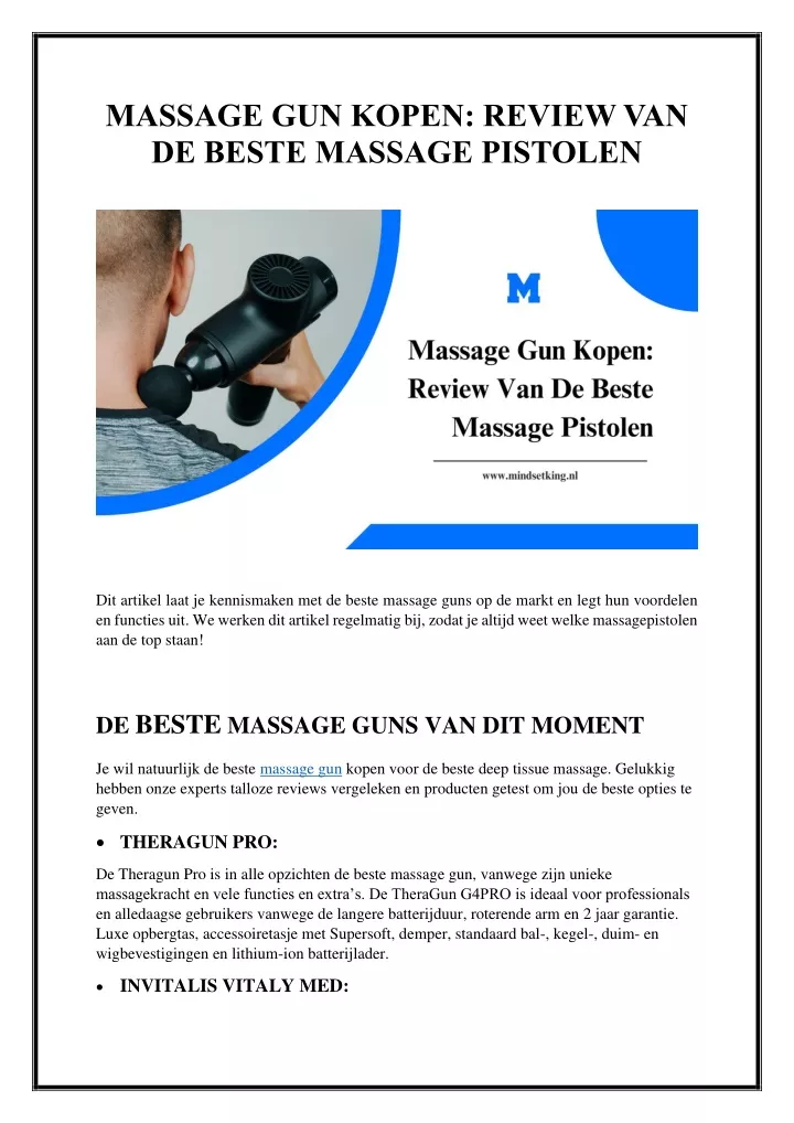 massage gun kopen review van de beste massage